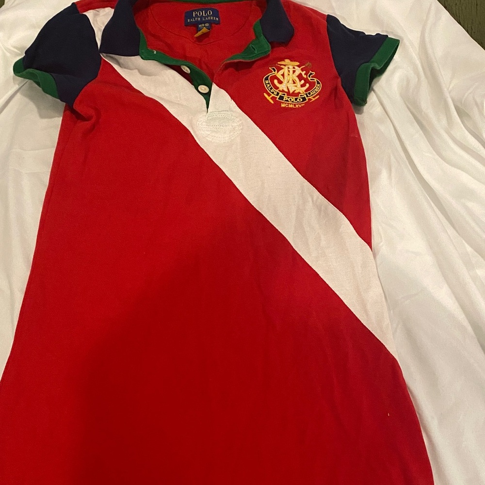 Polo by Ralph Lauren Kids Red, White, and Green Polo Shirt